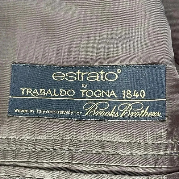 Brooks Brothers Estrato Gray Madison Fit Wool Sport Coat Blazer  46R/W41 - Picture 3 of 6